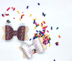 Chocolate and Vanilla Sprinkles Pixie Bow Set
