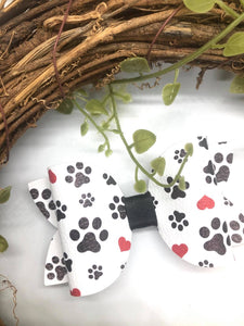 Paw Print Fur Baby Bow