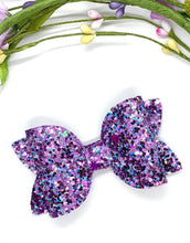 Load image into Gallery viewer, Purple Paradise Chunky Glitter Bella Bow