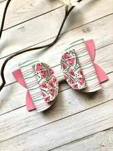 Load image into Gallery viewer, Pastel Watermelon Double Loop Bella Bow