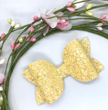 Load image into Gallery viewer, Daffodil Glitter Bella Bow