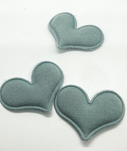 Padded Light Teal Heart Clip