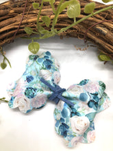 Load image into Gallery viewer, Blue Floral Buttercup Bow