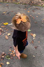 Load image into Gallery viewer, Candy Corn Glitter Double Loop Bella Bow