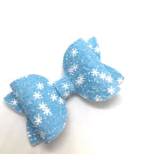Load image into Gallery viewer, Snowflake Glitter Bella Bow